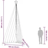 LED Kalėdų eglutė 570 LED Šalta Balta 399 cm