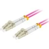 LANBERG šviesolaidinis laidas MM LC/UPC-LC/UPC dvipusis 5m LSZH om4 50/125 3.0mm violetinis