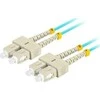 LANBERG šviesolaidinis laidas MM SC/UPC-SC/UPC dvipusis 5m LSZH om3 50/125 3.0mm aqua