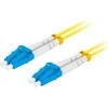 LANBERG šviesolaidinis laidas SM LC/UPC-LC/UPC dvipusis 3m LSZH g657a1 3.0mm geltonas