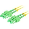 LANBERG šviesolaidinis patchcord SM SC/APC-SC/APC dvipusis 15m LSZH g657a1 3.0mm geltonas
