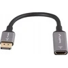 ADAPTER DISPLAYPORT(M)->HDMI(F) 4K NA KABLU 20CM Sidabrinis LANBERG