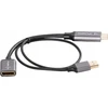 Lanberg adapter HDMI - Displayport 4K 20cm sidabrinė