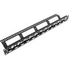 LANBERG PPKS-1224-B Keystone patch panelė, 24 portų, pakopinė, 1U, su organizatoriumi, juoda