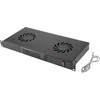 LANBERG AK-1502-B 19 ventiliatoriaus blokas / ventiliacijos skydelis su LCD 2 ventiliatoriais + 230 V termostatu