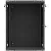 Lanberg Montavimo spintelė pakabinama rack 19'' 15U 600X600 juoda metalinėmis durimis (Flat Pack) (WF01-6615-00B)