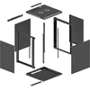 Lanberg Montavimo spintelė pakabinama rack 19'' 15U 600X600 juoda metalinėmis durimis (Flat Pack) (WF01-6615-00B)