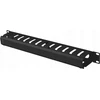Lanberg Cable Organizer 19" 1U su A tipo dangteliu juoda