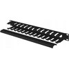 Lanberg Cable Organizer 19" 1U su A tipo dangteliu juoda