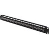 PATCH PANEL 24 PORT 1U 19" LIŠTO F TIPO VAMŠIS JUODA LANBERG