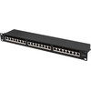 LANBERG patch panel 24 port 1U cat.6A FTP juodas