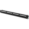 LANBERG patch panel 24 port 1U cat.6A UTP juodas