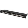 LANBERG patch panel 24 port 1U cat.7 FTP juodas