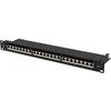 LANBERG patch panel 24 port 1U cat.7 FTP juodas