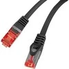 LANBERG Patchcord cat.6 FTP LSZH CU 1m juodas Fluke passed