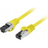 PATCHCORD KAT.8.1 S/FTP LSZH CU 0.25M Geltonas FLUKE PASSED LANBERG