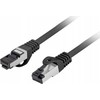 PATCHCORD KAT.8.1 S/FTP LSZH CU 0,25M JUODA FLUKE PASSED LANBERG