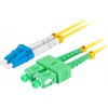 FIBER OPTIC PATCHCORD SM LC/UPC-SC/APC DUPLEX 3.0MM LSZH G657A1 0.5M GELTONAS LANBERG