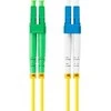 FIBER OPTIC PATCHCORD SM LC/APC-LC/UPC DUPLEX 3.0MM LSZH G657A1 1M GELTONAS LANBERG