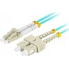 FIBER OPTIC PATCHCORD MM LC/UPC-SC/UPC DUPLEX 3.0MM OM3 50/125 LSZH 0.5M AQUA LANBERG