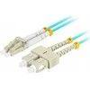 FIBER OPTIC PATCHCORD MM LC/UPC-SC/UPC DUPLEX 3.0MM OM3 50/125 LSZH 2M AQUA LANBERG