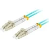 LANBERG šviesolaidinis laidas MM LC/UPC-LC/UPC dvipusis 1m LSZH om3 50/125 3.0mm aqua