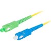 LANBERG šviesolaidinis patchcord SM SC/APC-SC/UPC simplex 1m LSZH g657a1 3.0mm geltonas