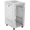 LANBERG laisvai pastatoma stelažinė spintelė 19/22U 600x800 stiklinių durelių LCD plokščias komplektas pilkas V2