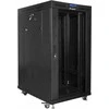 LANBERG FF01-8022-12BL laisvai pastatomas stovas 19 colių savaime surenkamas plokščias paketas 22U/800x1000mm juodas stiklinių durų LCD