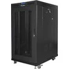 LANBERG FF01-8022-23BL laisvai pastatomas stovas 19 colių savaime surenkamas plokščias paketas 22U/800x1000mm juodas tinklinės durys LCD