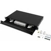 Lanberg Rackmount 19" 1U šviesolaidinis komutacinė panelė 24xSC Simplex/24XLC Duplex Juodas su priedais | FOP1-24SS-LDB