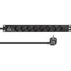Lanview Maitinimo skirstytuvas PDU 8x lizdai, jungiamas į tinklą, 1U juoda (LVR-2MSCH-LIC-SCH8)