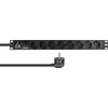 Lanview Lanview LVR-3MSCH-SPD-SCH8 maitinimo skirstytuvas PDU 8 x lizdas jungiama į tinklą 1U Juoda