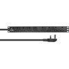 Lanview Lanview LVR-3MUK-SPD-UK8 PDU maitinimo skirstytuvas 8 x tinklo lizdas 1.4U juodas