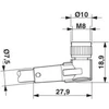 Lapp Kabelis LAPP Jungiamasis kabelis 5m su kampo lizdu 4P FILDBUS M8 S / A AB-C4-5.0PUR-M8FA (22260312)