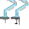 Fiber Mount Larbre Vert „F80-XM Gulf Mėlyna Solid“ ergonomiškas monitoriaus laikiklis 17–30 colių, 3D VESA PIVOT reguliavimas
