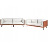 Sofa Beliani 5 vietų baldų komplektas VORGOD, kreminė balta