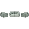 Sofa Beliani 5 vietų poilsio baldų komplektas KUNES šviesiai žalias