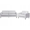 Sofa Beliani 4 vietų svetainės baldų komplektas SAVALEN šviesiai pilkas