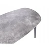 Lauko baldų komplektas Beliani L formos sodo kampinė sofa su staliuku LEFFE kairinis pilkas metalinis