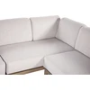 Lauko baldų komplektas Beliani Sodo kampinė sofa su staliuku 6 asmenims RIMA III kairinė, šviesiai smėlio spalvos