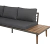 Lauko baldų komplektas Beliani Sodo kampinė sofa su staliuku 5 asmenims CORATO pilka akacijos mediena