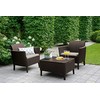Lauko baldų komplektas Keter Sodo baldų komplektas Salemo Balcony Set ruda