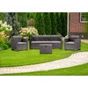 Lauko baldų komplektas Gardena B:Rattan Bica Nebraska sofos/fotelio komplektas (antracito spalvos su Pilkas sėdynės pagalvėlėmis)
