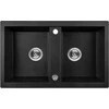 Granitinė virtuvinė plautuvė Laveo Barbados SBB_720T, Juodas
