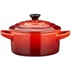 „Le Creuset“ akmens masės indų rinkinys iš 4 mažų, 10x5 cm raudonų puodų