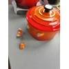 „Le Creuset“ akmens masės indų rinkinys iš 4 mažų, 10x5 cm raudonų puodų