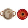 Le Creuset akmens masės indų rinkinys iš 4 smulkių troškintuvų 10x5cm ugnikalnio.
