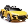 Lean Cars Vienvietis elektromobilis vaikams AUDI R8 A300, geltonas