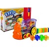 Lean Toys Dėlionė su LED Lokomotyvu ir Domino Kaladėlėmis